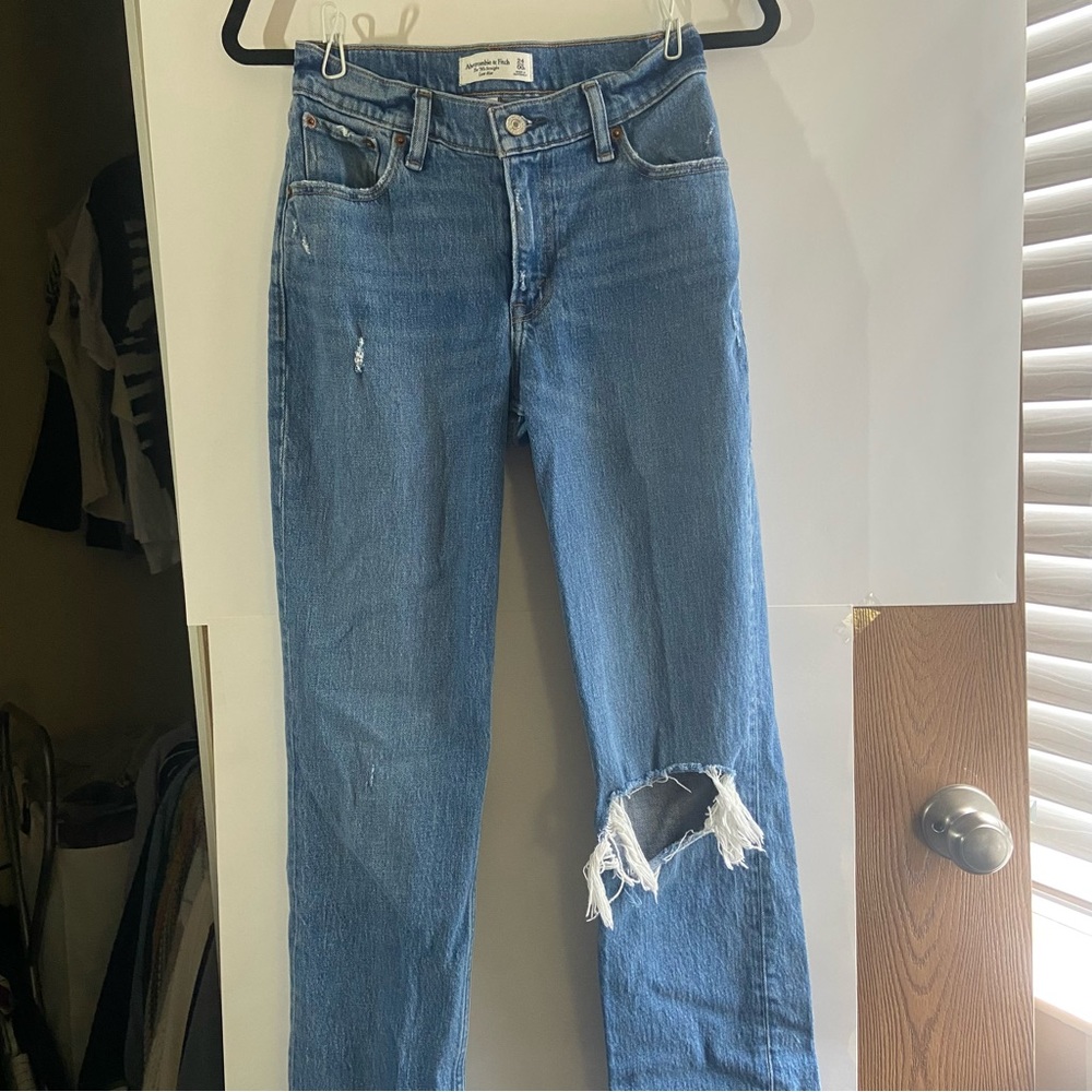 abercrombie 90s low rise straight jeans